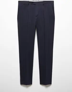 Slim fit cool wool suit trousers