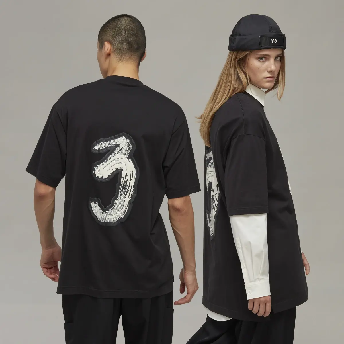 Adidas Y-3 Graphic Logo Short Sleeve Tee. 3