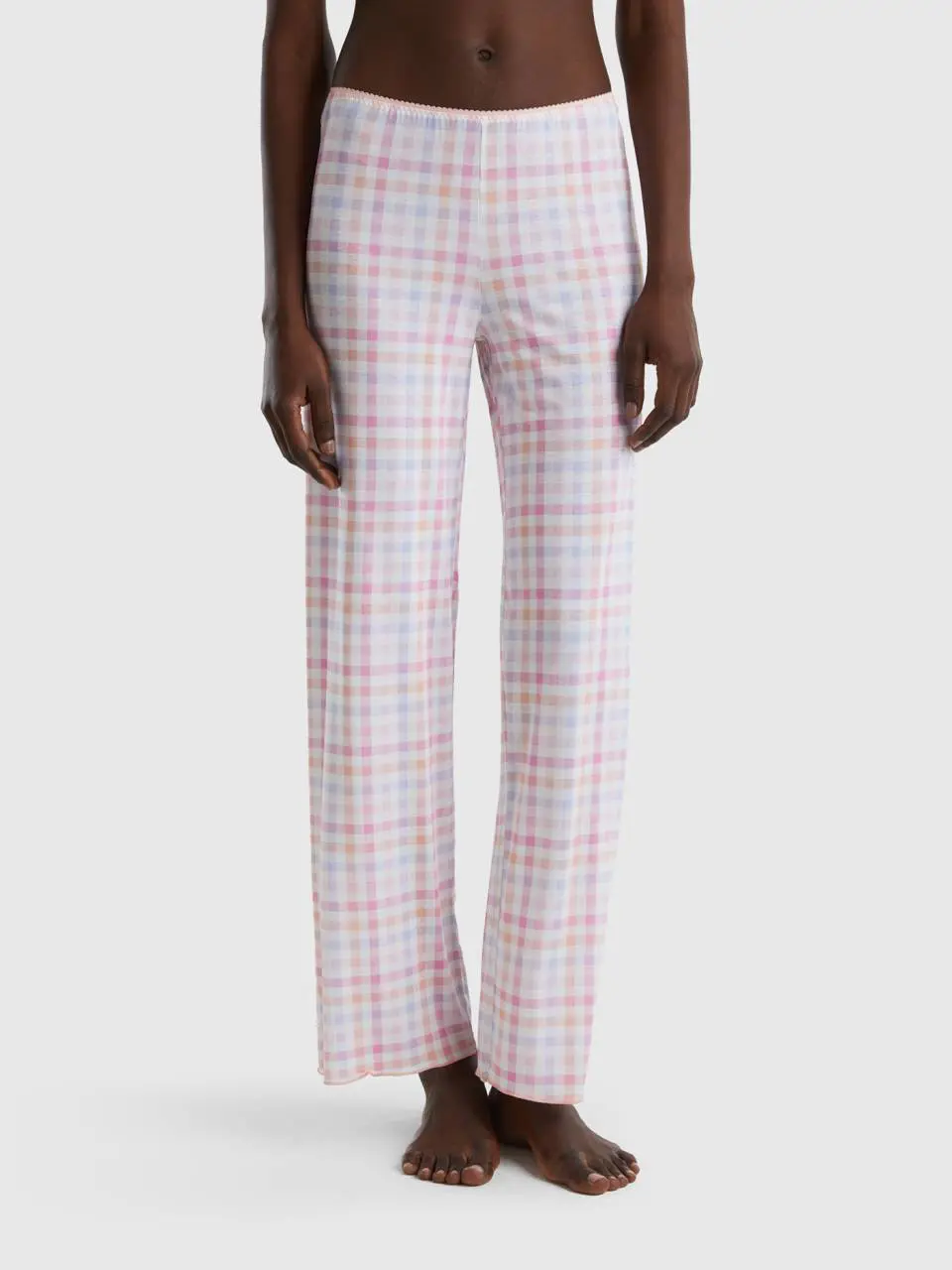 Benetton patterned trousers in stretch viscose. 1