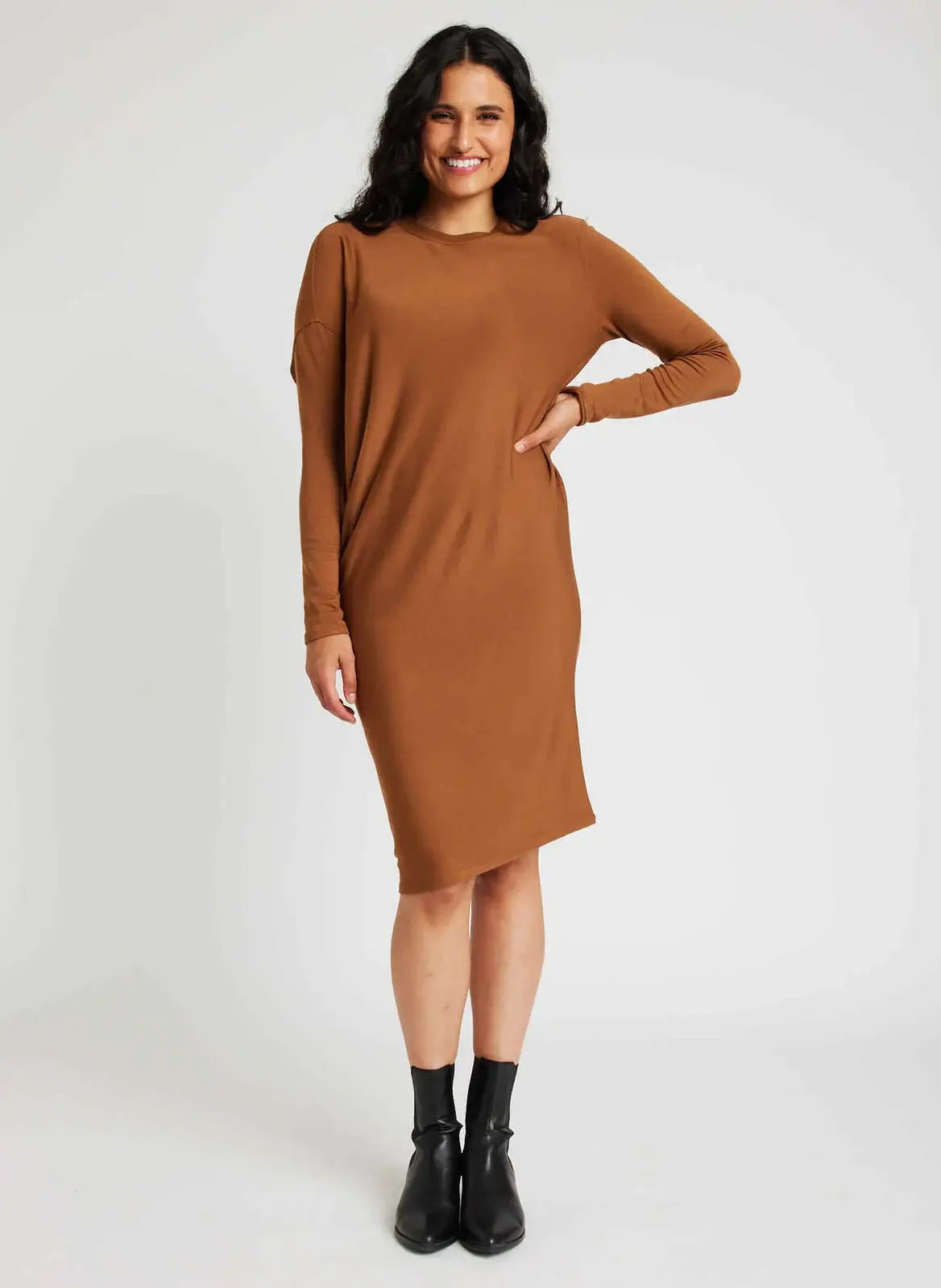 Kit And Ace Wave Long Sleeve Dress. 1