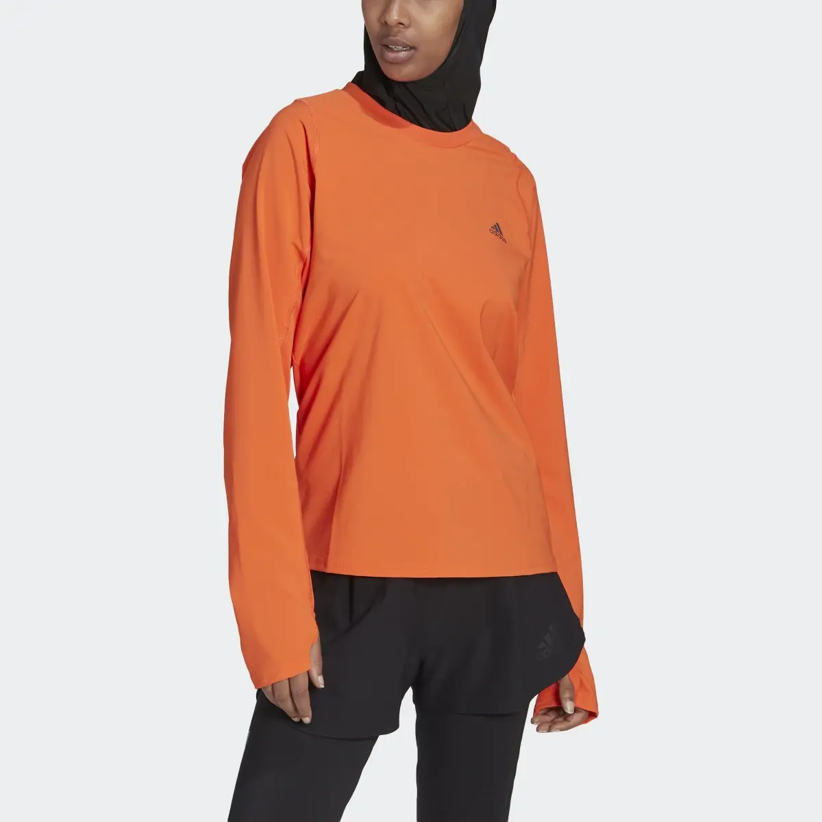 Adidas Fast Hybrid Running Long Sleeve Sweatshirt. 1