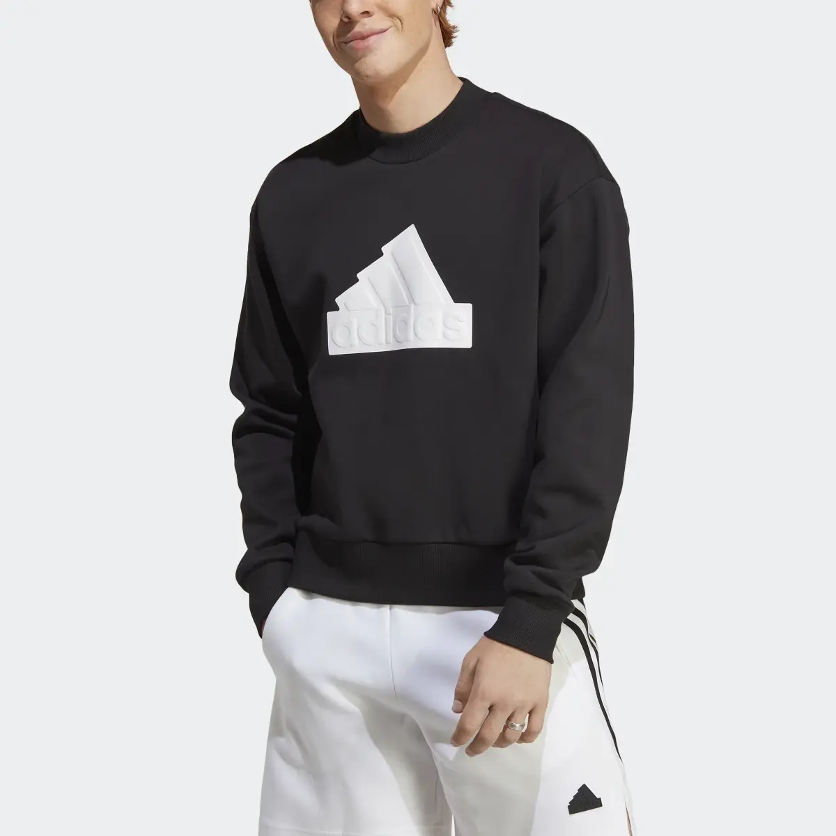 Adidas Future Icons Badge of Sport Crew Sweatshirt. 1