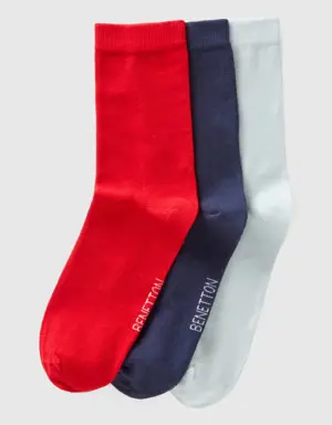 sock set in organic stretch cotton blend