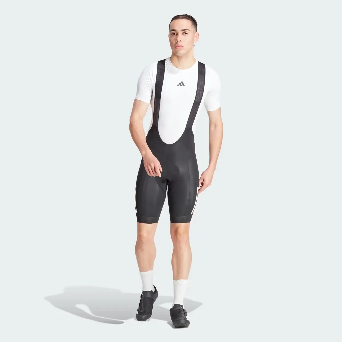 Adidas Essentials 3-Stripes Padded Cycling Bib Shorts. 2
