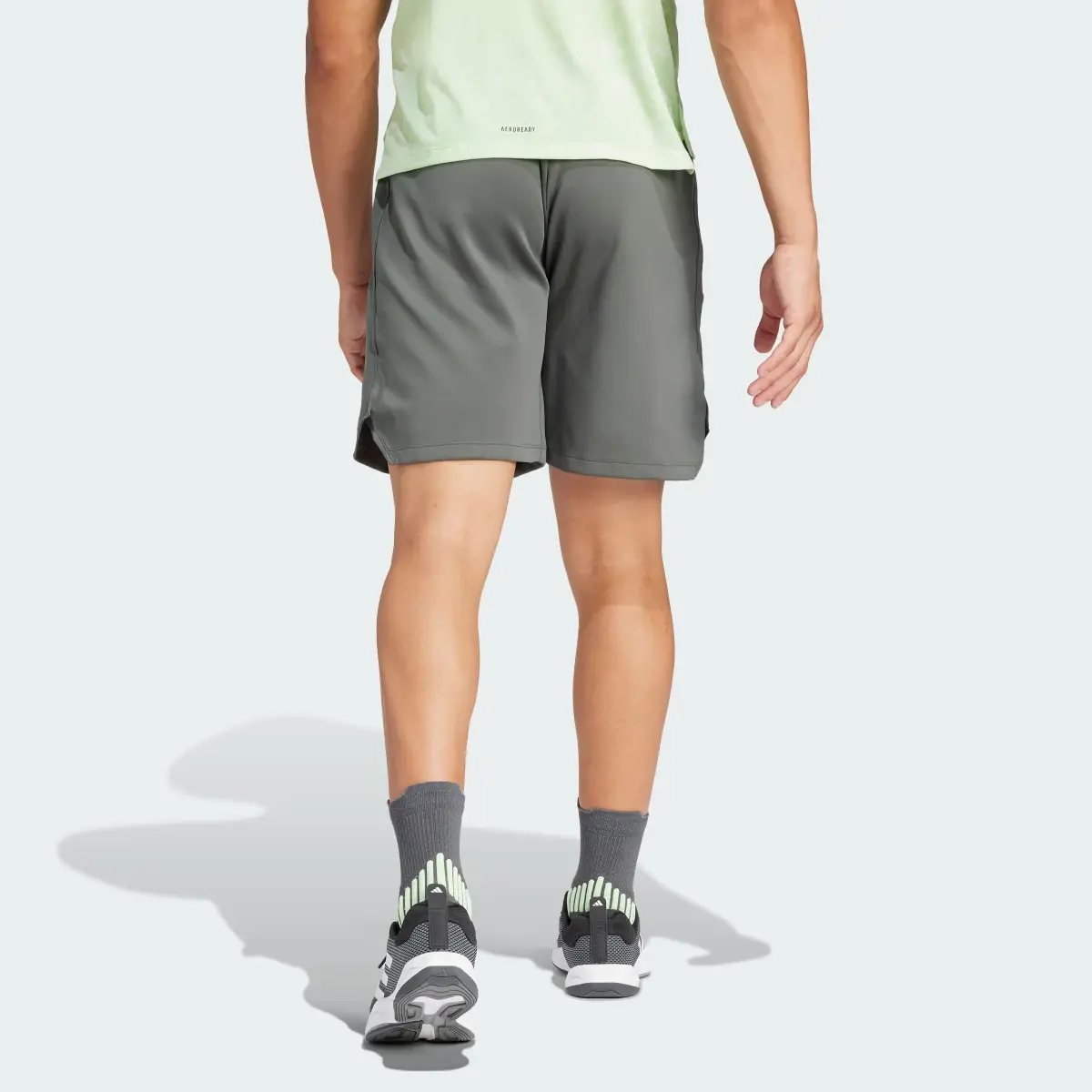 Adidas Workout Logo Knit Shorts. 2