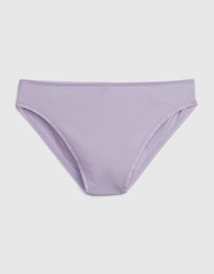 Organic Mid Rise Stretch Cotton Bikini purple