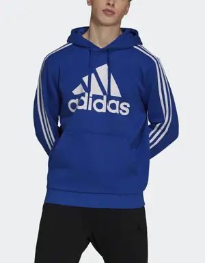 Adidas Sudadera con capucha Essentials Fleece Logo 3 bandas