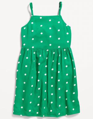 Old Navy Printed Fit & Flare Cami Dress for Girls green