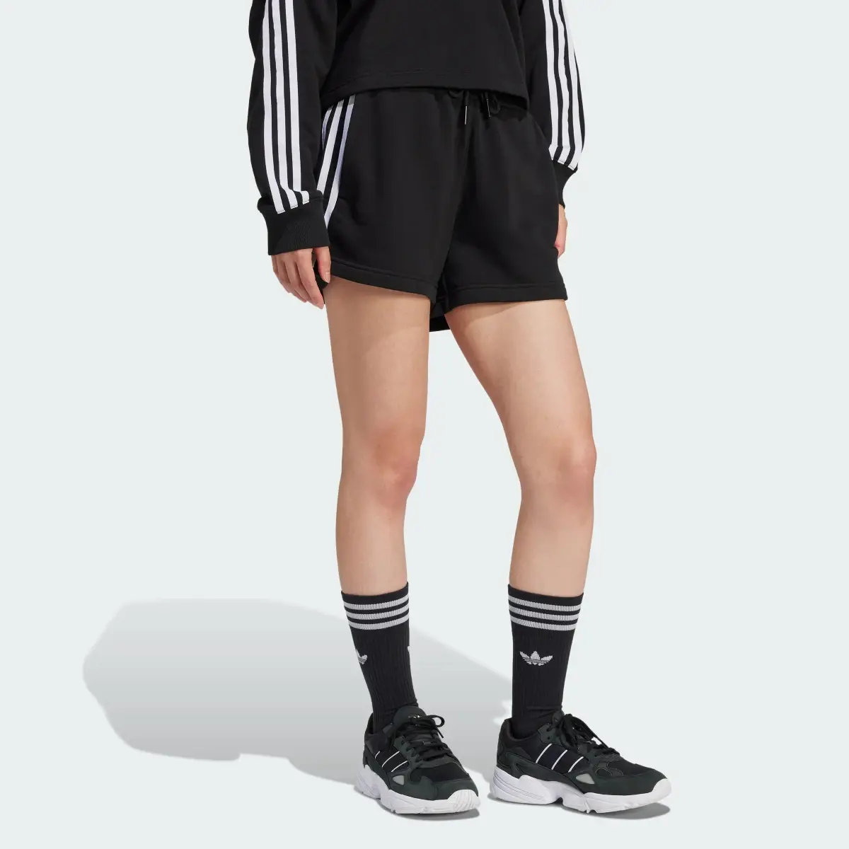 Adidas Adicolor 3-Stripes French Terry Shorts. 3