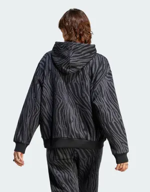 Adidas Sudadera con Gorro Essentials Zebra Animal Print. 3 Adidas Sudadera con Gorro Essentials Zebra Animal Print. 3