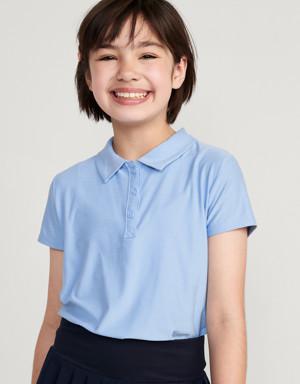 Cloud 94 Soft School Uniform Polo Shirt for Girls blue