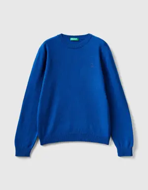 sweater in cashmere and wool blend
