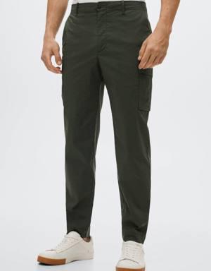 Pantaloni cargo cotone