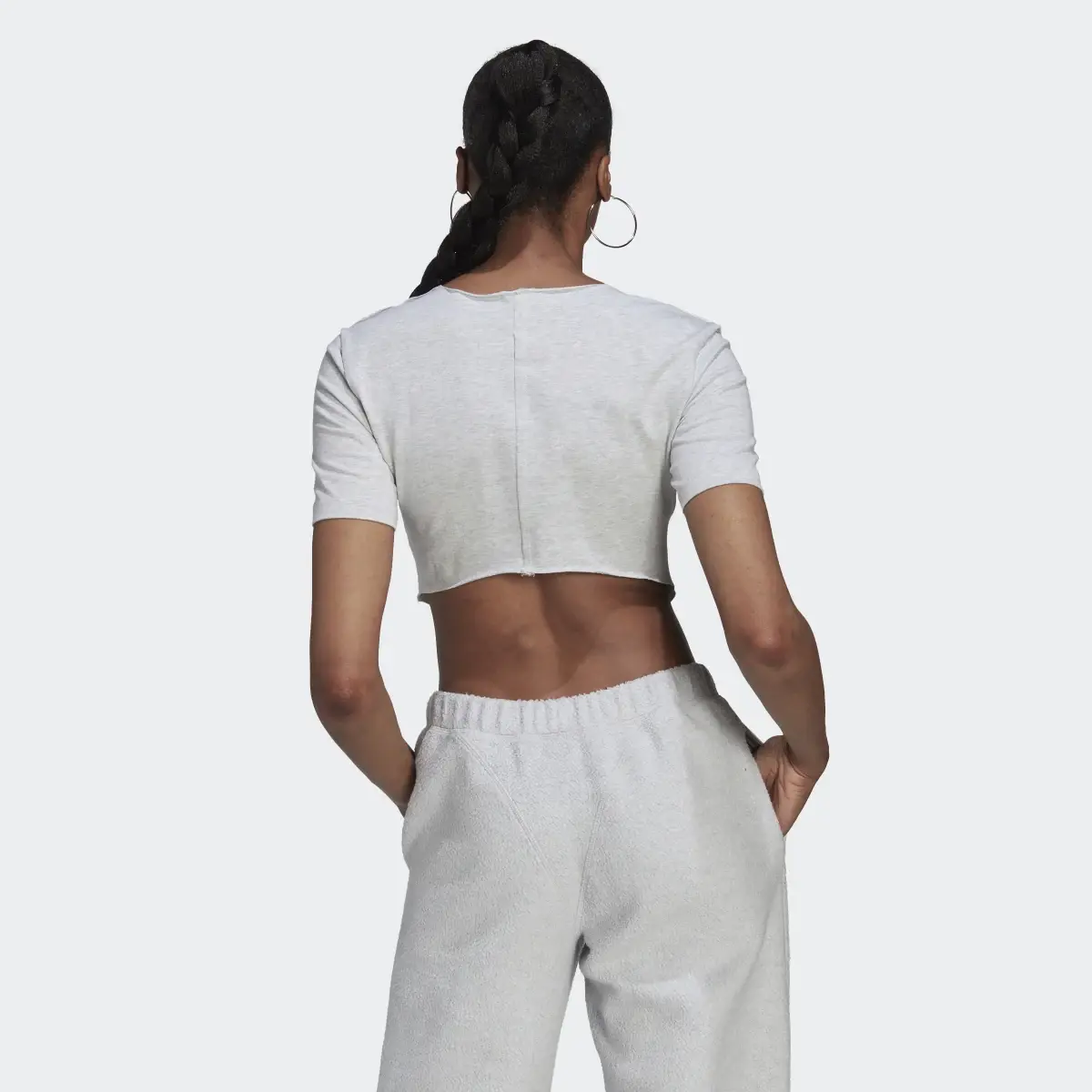 Adidas Crop Loungewear Tee. 3