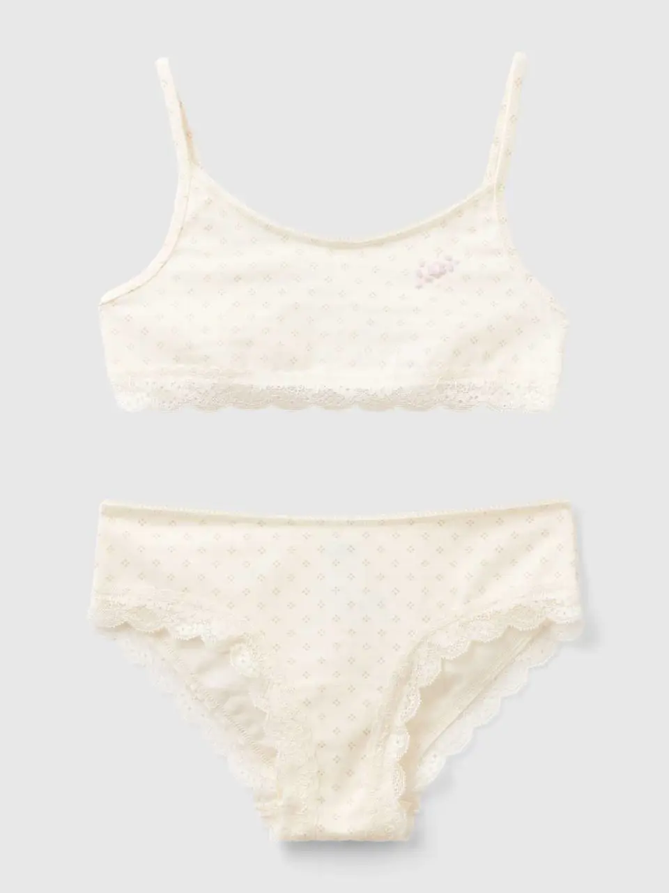 Benetton micro pattern top and underwear set. 1