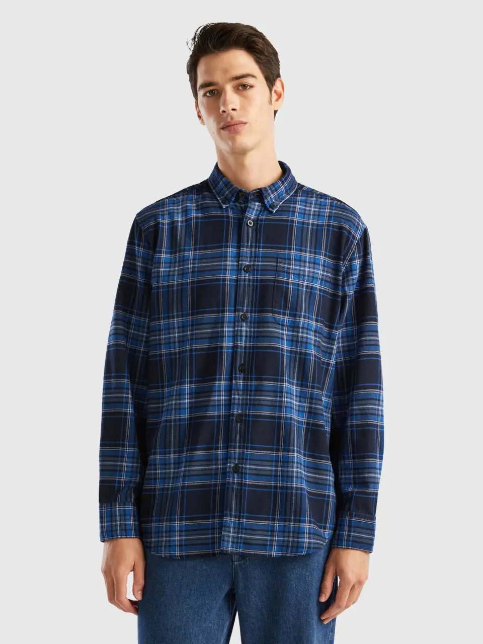 Benetton check flannel shirt. 1