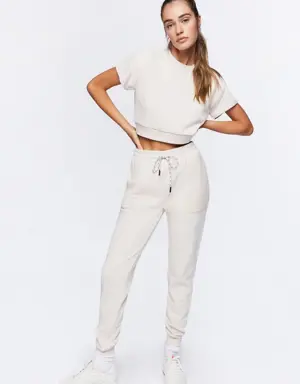 Forever 21 Active French Terry Joggers Cloud