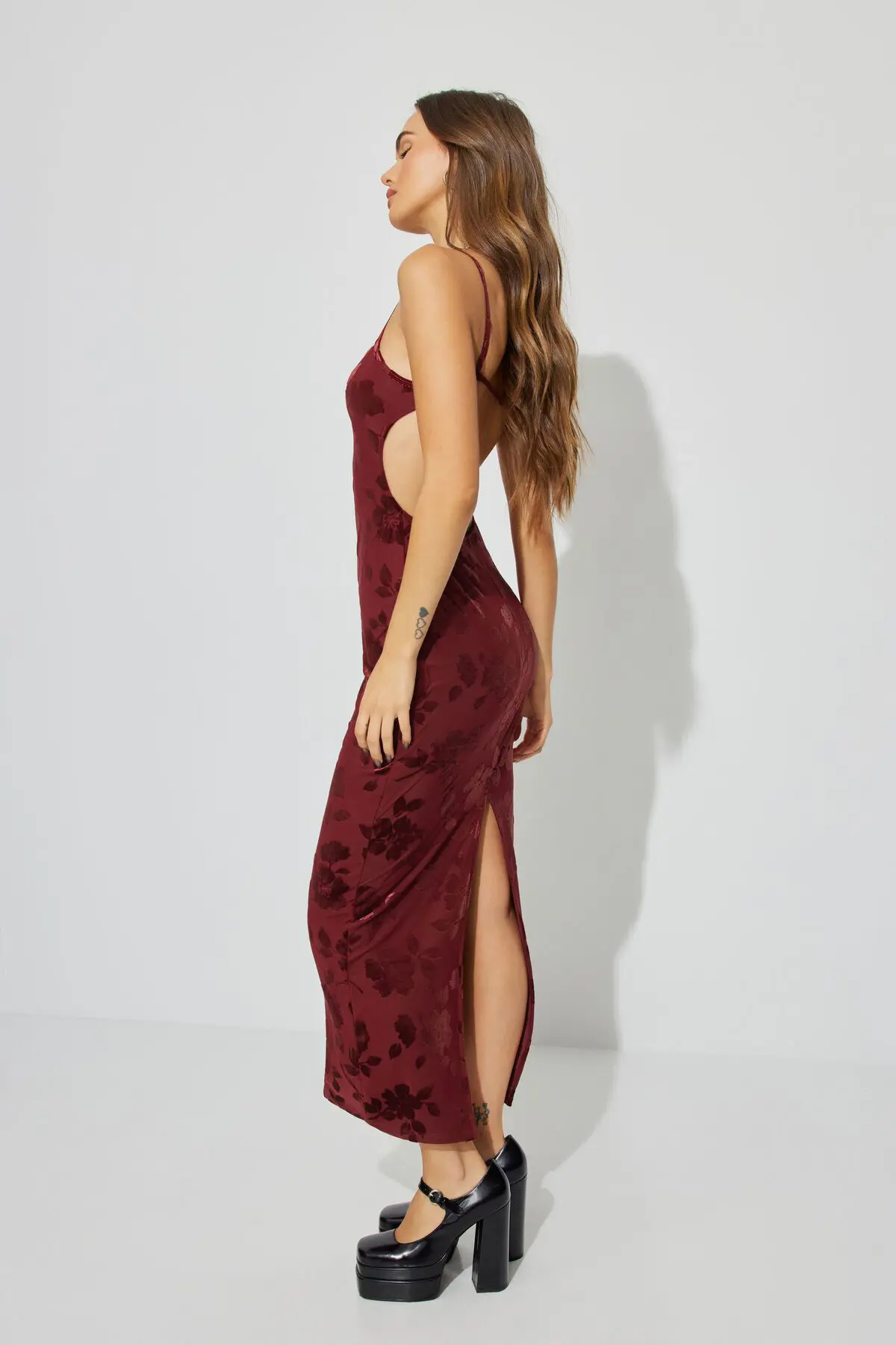 Garage Burnout Cut Out Maxi Dress. 3