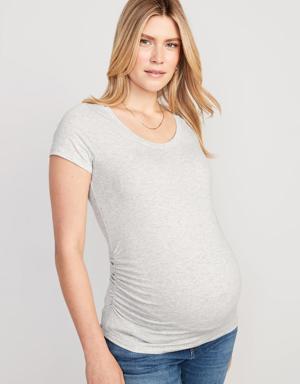 Maternity Scoop-Neck T-Shirt gray