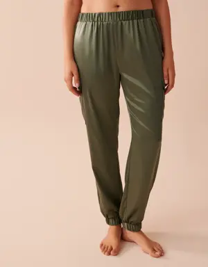 Satin Cargo Pants