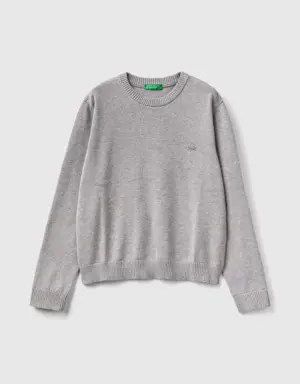 100% cotton crew neck sweater