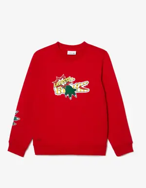 Lacoste Kids' Comic Print Organic Cotton Sweatshirt