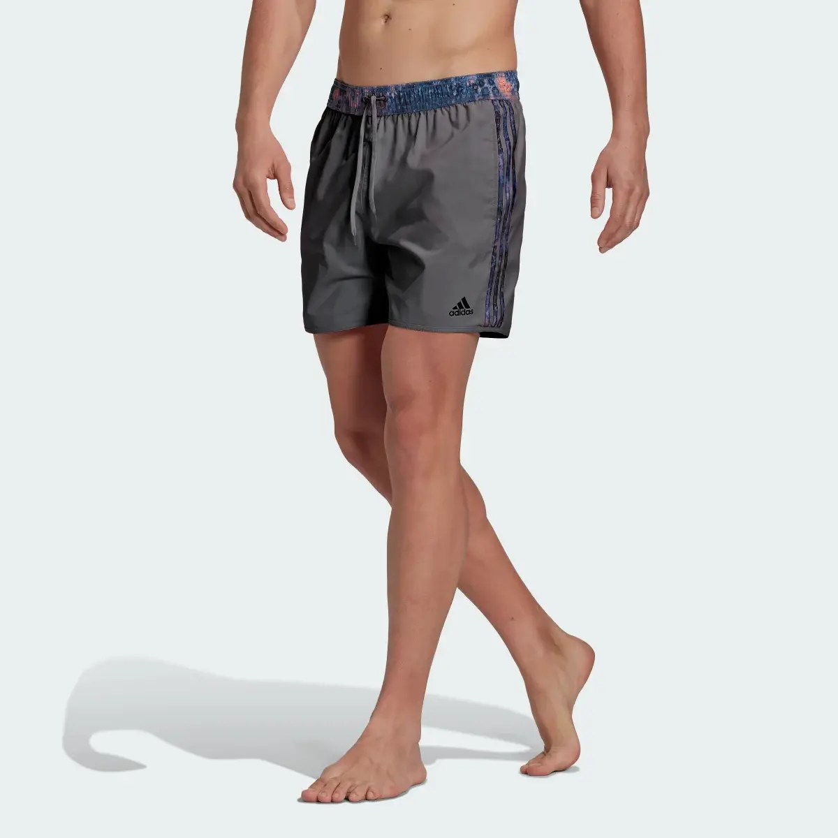 Adidas Short Length Melting Salt Reversible CLX Swim Shorts. 2