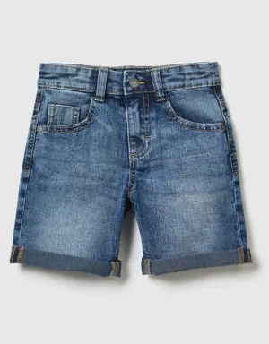 "eco-recycle" denim bermudas