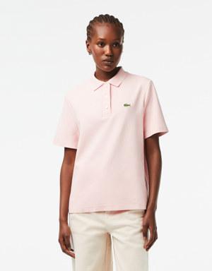 Women’s Lacoste Regular Fit Striped Organic Cotton Polo Shirt