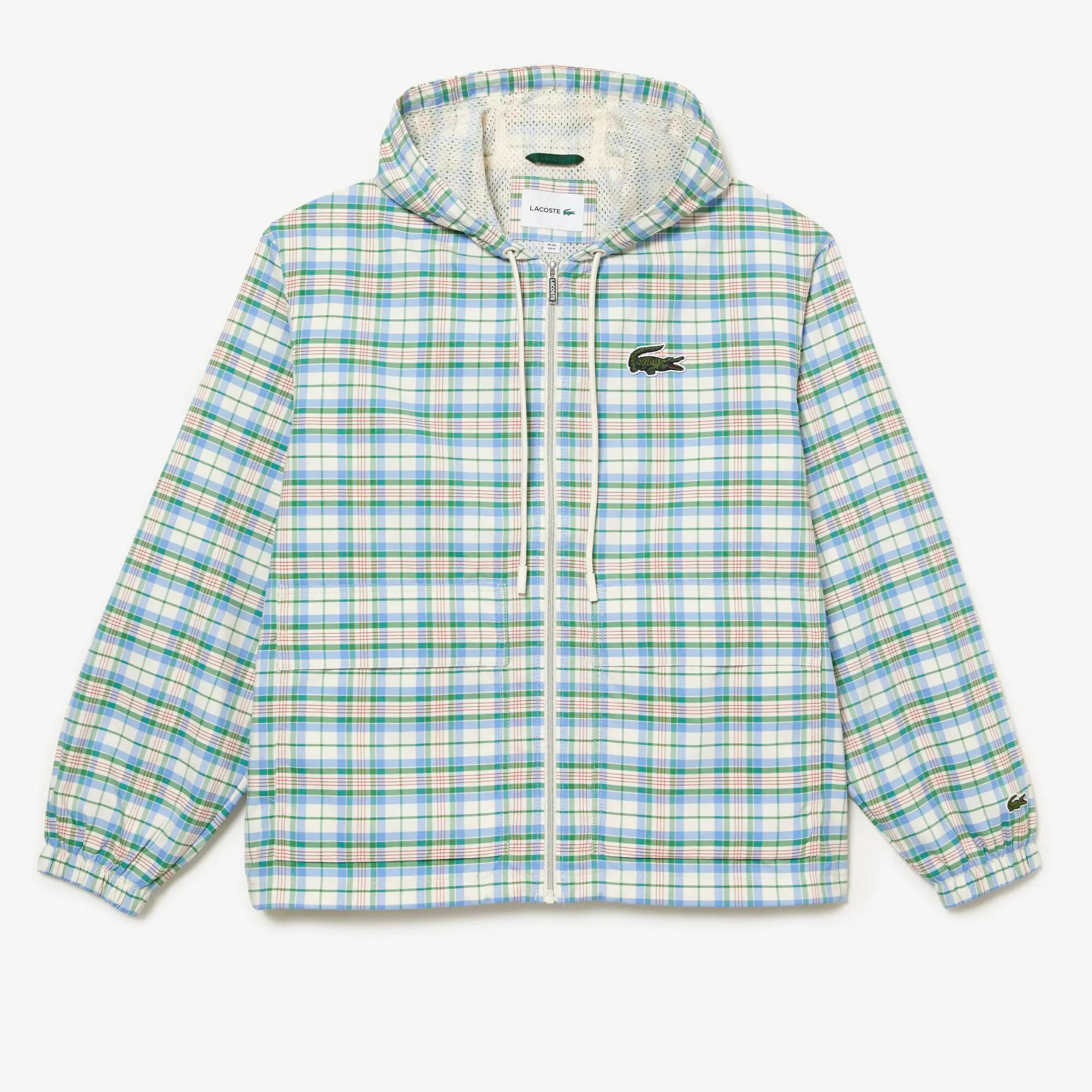 Lacoste Chaqueta de chándal de hombre Lacoste de cuadros con capucha. 2