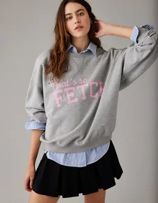 American Eagle x Mean Girls Fetch Crew Neck Sweatshirt. 1