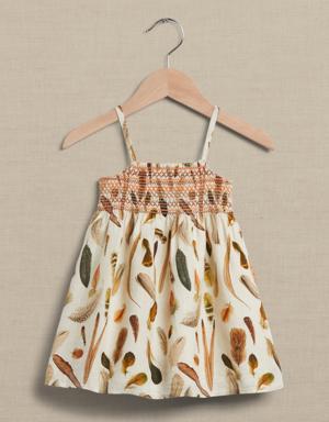 Linen Smocked Dress for Baby + Toddler multi