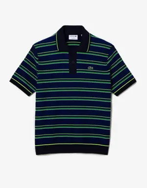 Men’s Lacoste Organic Cotton French Made Striped Polo Shirt