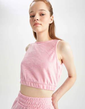Coool Fitted Halter Yaka Havlu Kumaş Atlet