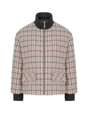 Plaid Pink Gray Coat - 4 / ORIGINAL