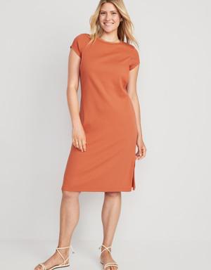 Old Navy Maternity Rib-Knit Midi Nursing Dress orange