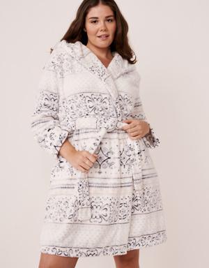 Nordic Print Plush Robe