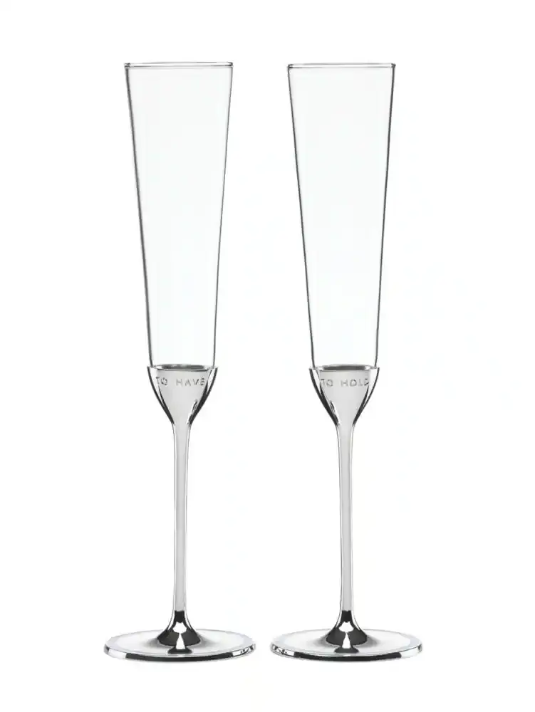 Kate Spade Take The Cake Toasting Flute Pair. 1