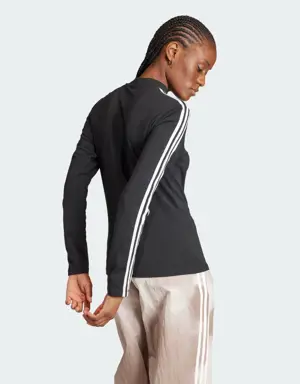 Adidas T-shirt manches longues col montant 3 bandes Adicolor Classics. 3 Adidas T-shirt manches longues col montant 3 bandes Adicolor Classics. 3