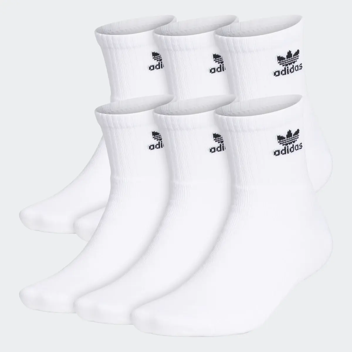 Adidas Trefoil Quarter Socks 6 Pairs. 2