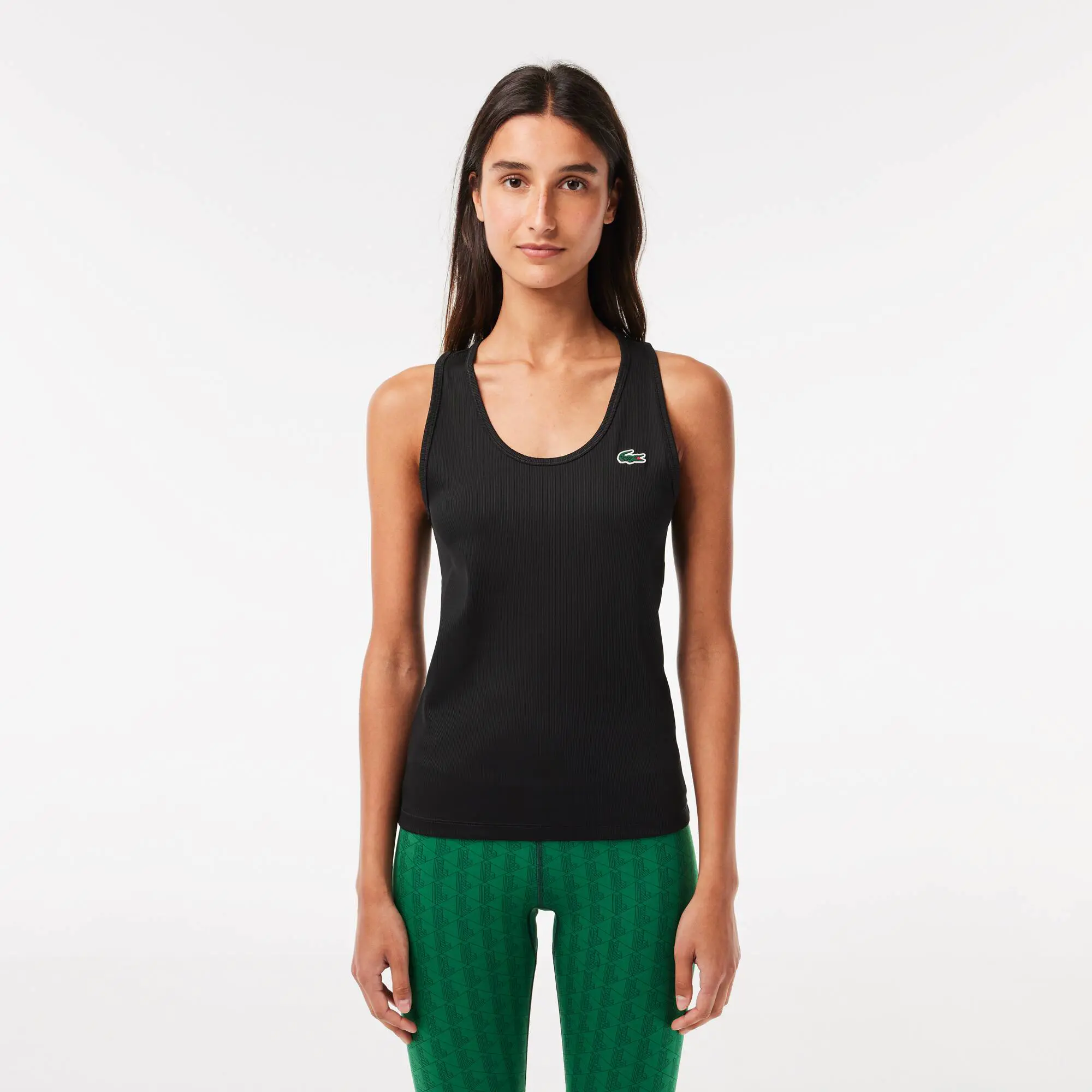Lacoste Women’s Lacoste Sport Slim Fit Ribbed Tank Top. 1