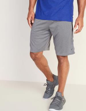 Go-Dry Side-Stripe Shorts - 9-inch inseam gray