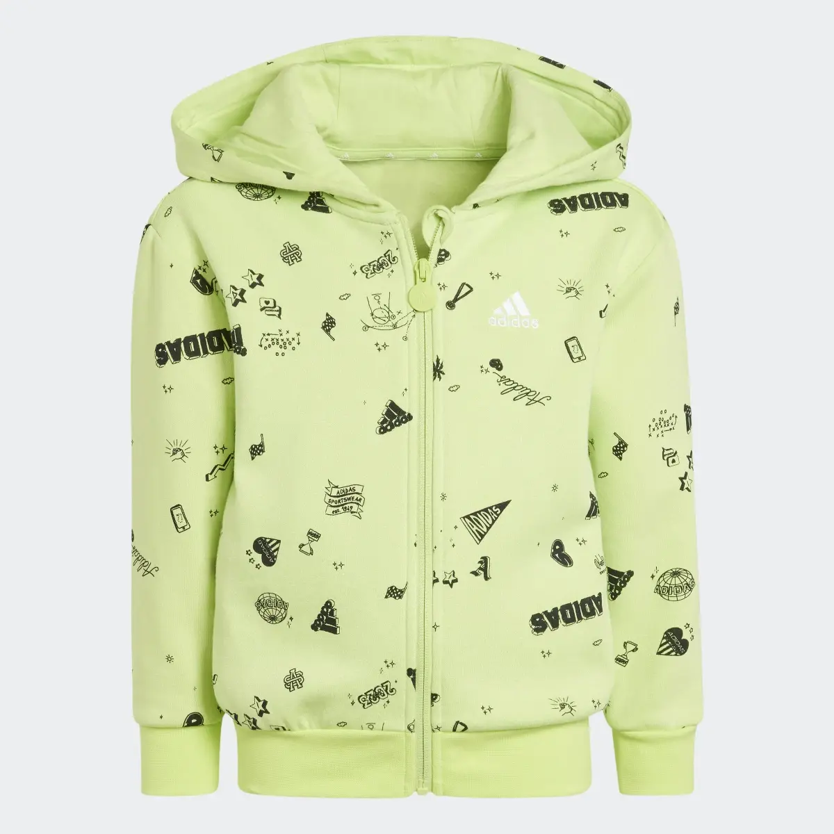 Adidas Brand Love Hooded Kids Trainingsanzug. 3