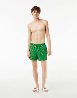 Men's Printed Swim Trunks