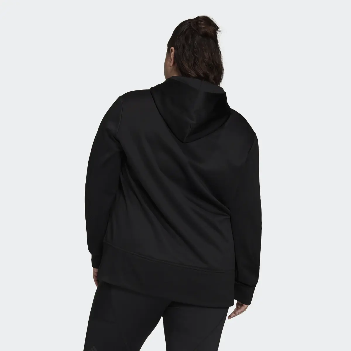 Adidas AEROREADY Big Logo Hoodie (Plus Size). 3