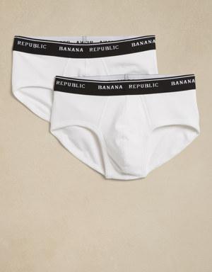 Banana Republic Stretch SUPIMA® Cotton Brief 2-Pack white