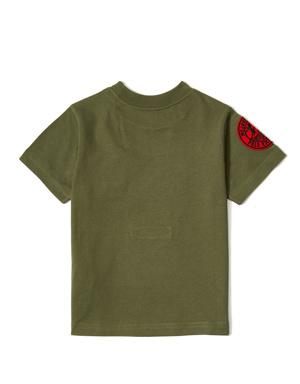 Yeşil Logo Baskılı Erkek Çocuk T-shirt