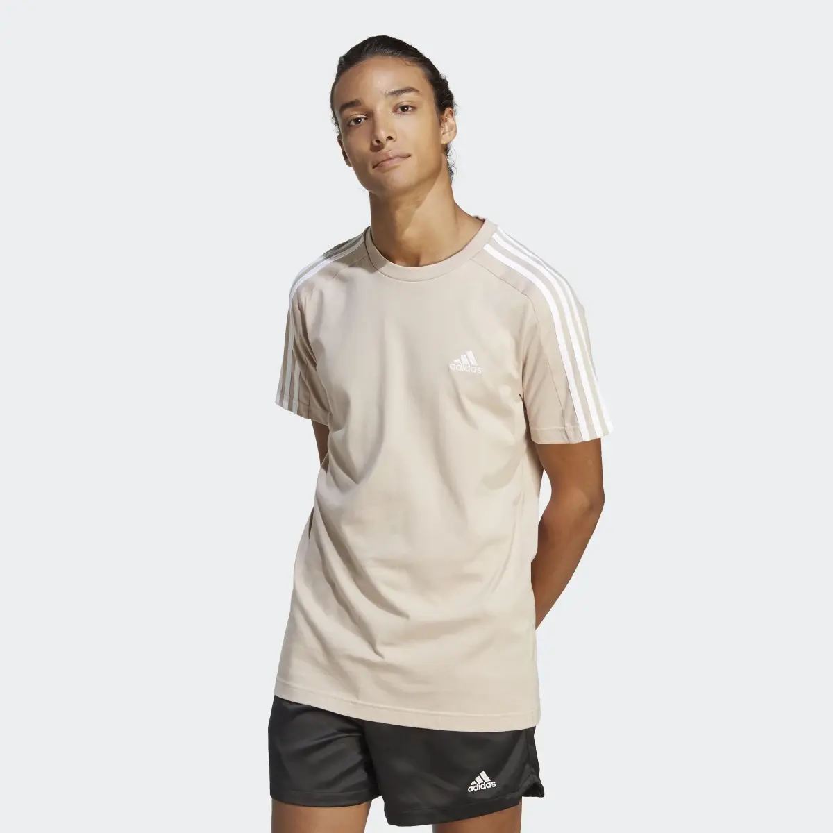 Adidas Playera Essentials 3 Franjas Tejido Jersey. 2