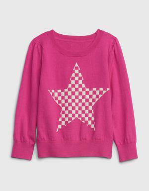 Toddler Printed Sweater pink