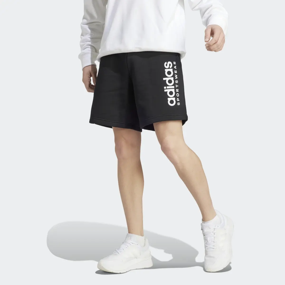 Adidas All SZN Fleece Graphic Shorts. 1